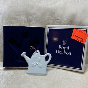 Royal Doulton White Watering Can Ornament 1999